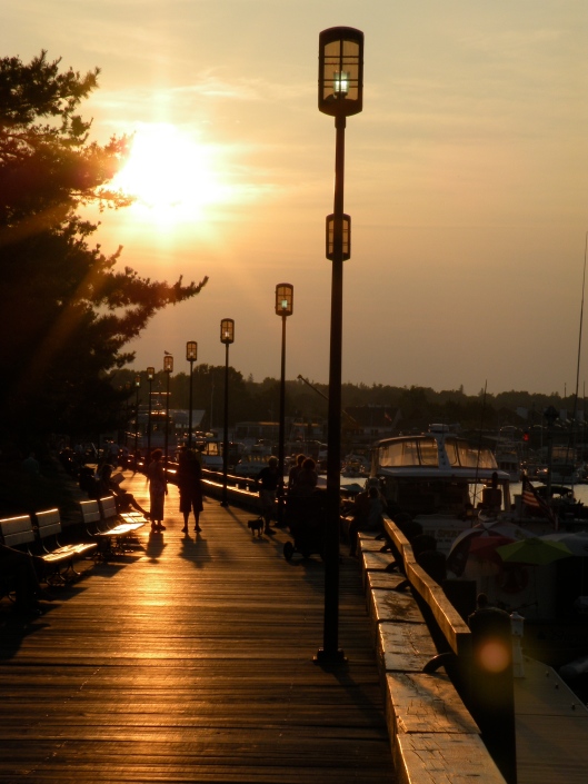 the boardwalk in the evening